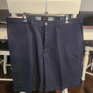 Haggar Men's Dark Blue Flat Front Shorts